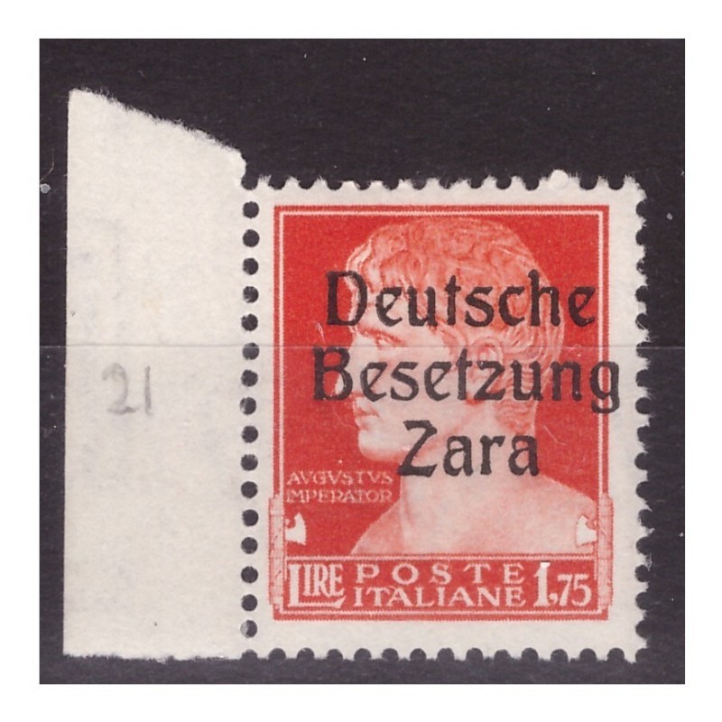 ZARA 1943 - LIRE 1 ,75 - PRIMO TIPO NUOVO **