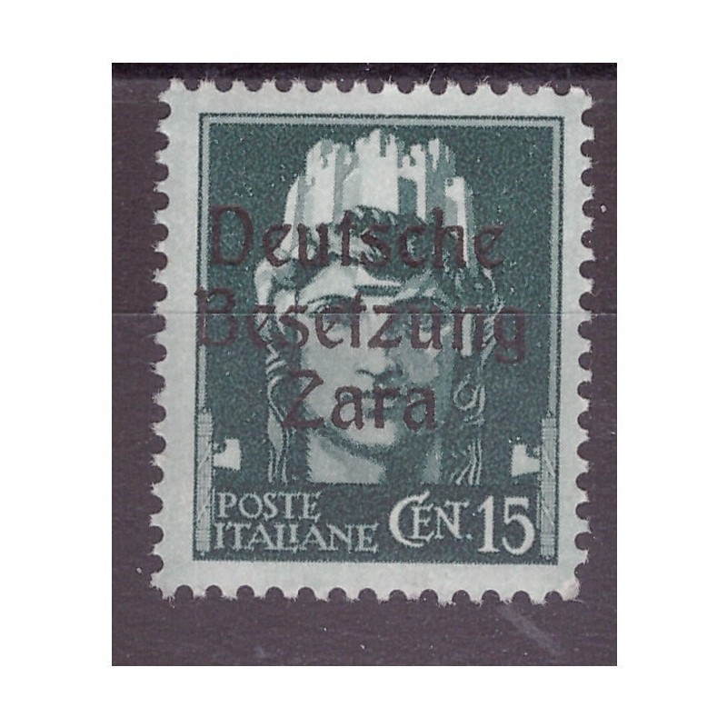 ZARA 1943 - 15 CENTESIMI - PRIMO TIPO NUOVO **