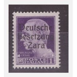 ZARA 1943 - 1 LIRA - SECONDO TIPO NUOVO **