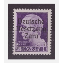 ZARA 1943 - 1 LIRA - PRIMO TIPO NUOVO **