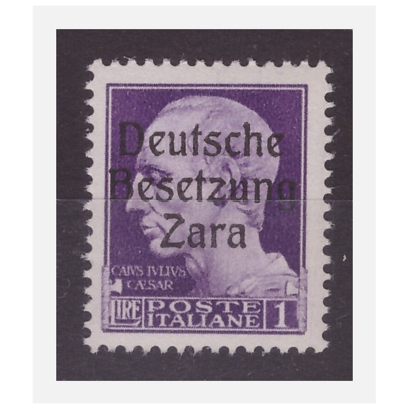 ZARA 1943 - 1 LIRA - PRIMO TIPO NUOVO **