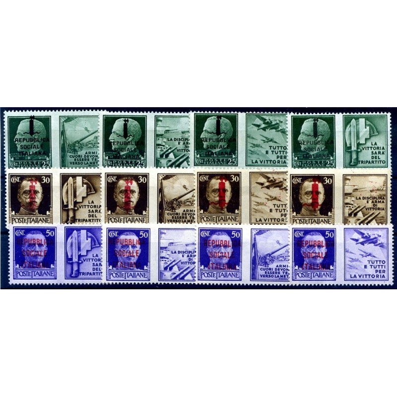 RSI FASCETTI - PROPAGANDA DI GUERRA 1942 - SERIE NUOVA **