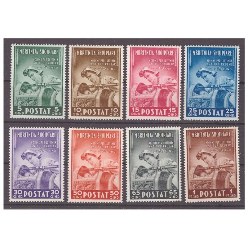 ALBANIA 1943 - PRO OPERE TUBERCOLARI SERIE **