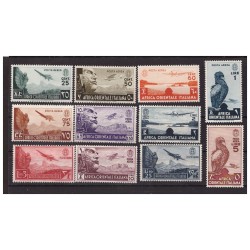 AOI - 1938 SOGGETTI VARI - POSTA AEREA SERIE NUOVA *