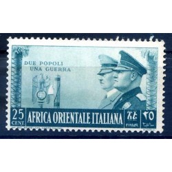 AOI - 1941 FRATELLANZA D'ARMI  Cent. 25   NUOVO  **