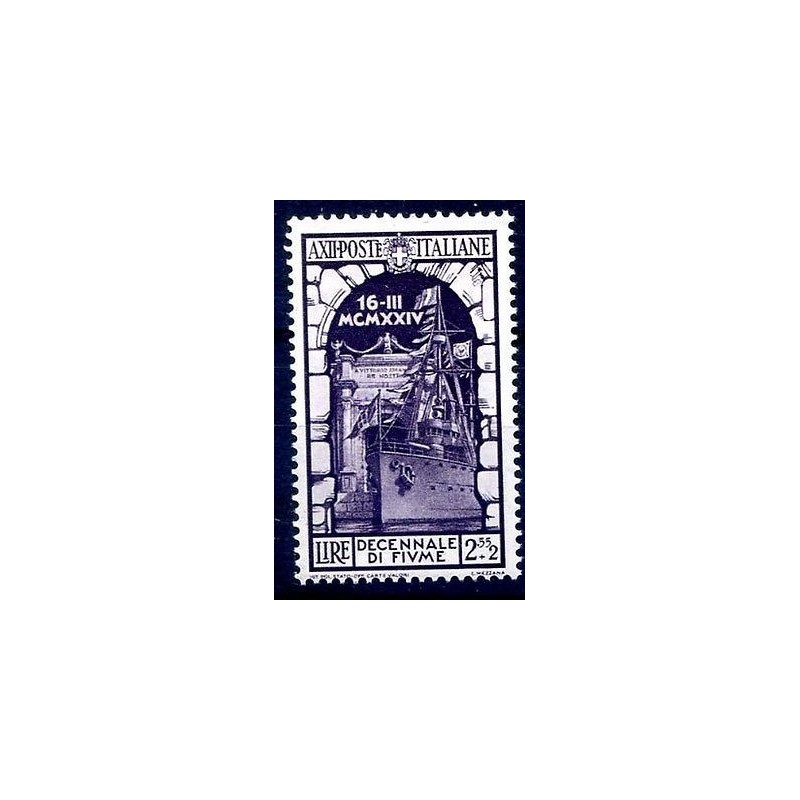 REGNO 1934 - DECENNALE DI FIUME L: 2,55 NUOVO **