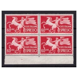ITALIA  1947  -  ESPRESSI   LIRE 60 QUARTINA   NUOVA  ** LUSSO