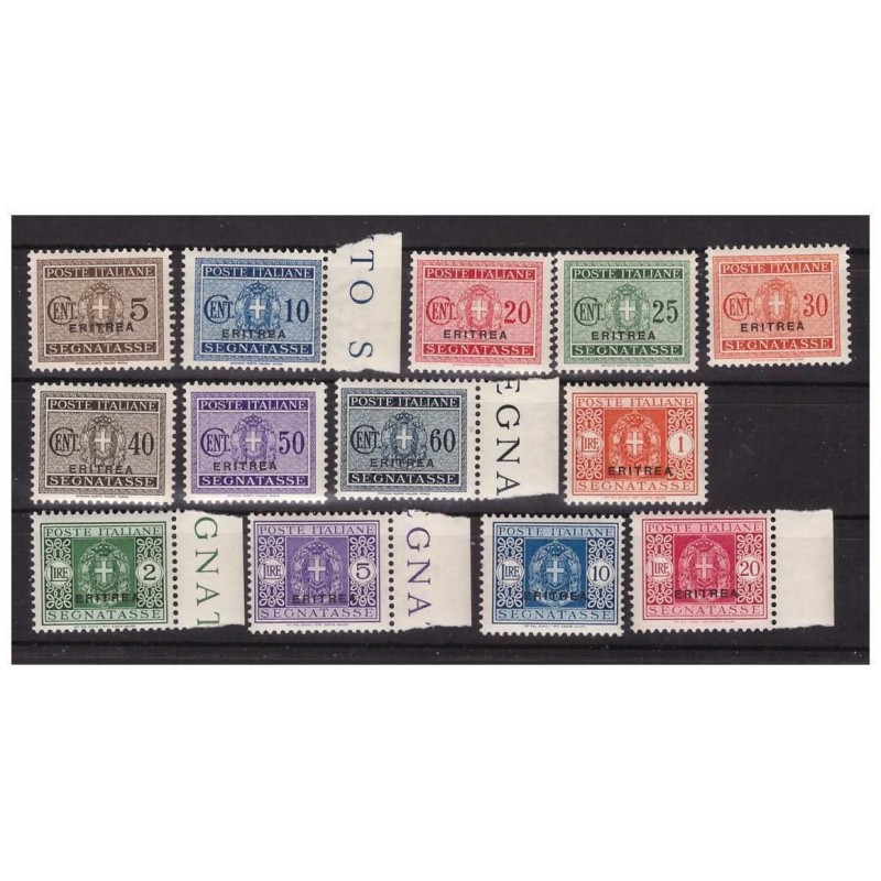ERITREA 1934 - SEGNATASSE SERIE NUOVA **