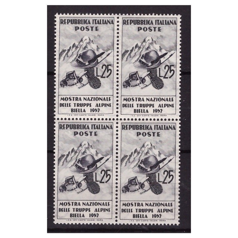 ITALIA 1952  -  TRUPPE ALPINE   QUARTINA NUOVA **