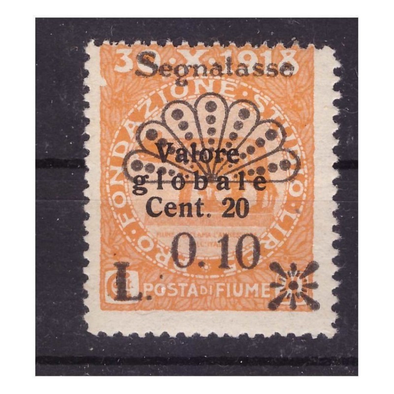 FIUME SEGNATASSE  -   Cent.  10 nuovo **