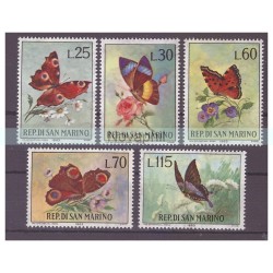 SAN MARINO 1963 -  FARFALLE E FIORI  -  SERIE   NUOVA    **