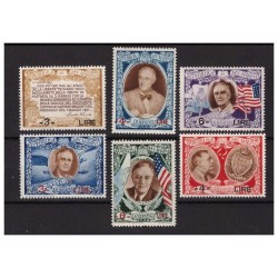 SAN MARINO 1947 - ROOSEVELT PO + PA SOPRASTAMPATI SERIE NUOVA **