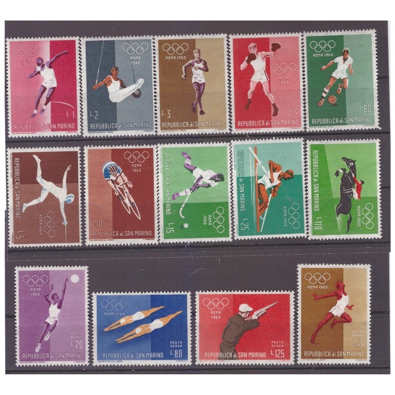 SAN MARINO 1960 - OLIMPIADI DI ROMA - PO + PA SERIE NUOVA **