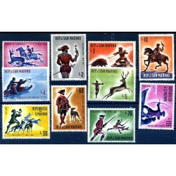 SAN MARINO 1961 - STORIA DELLA CACCIA SERIE NUOVA **