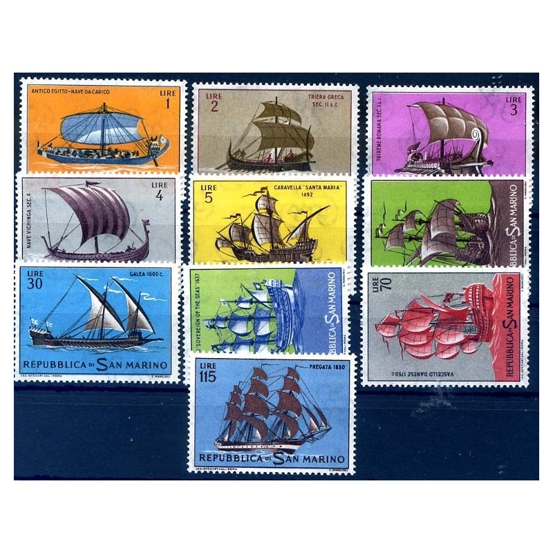 SAN MARINO 1963 -  STORIA DELLA NAVIGAZIONE  SERIE  NUOVA  **