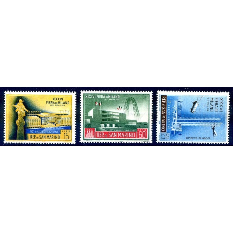 SAN MARINO 1958 - FIERA DI MILANO SERIE NUOVA **