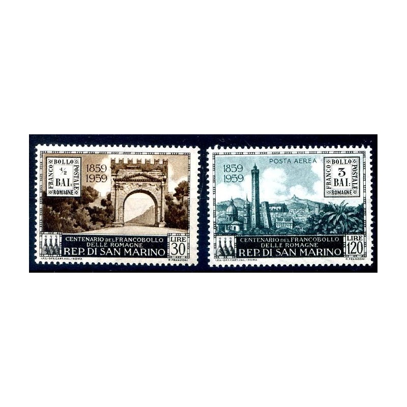 SAN MARINO 1959 - FRANCOBOLLI DI ROMAGNA  SERIE  NUOVA  **