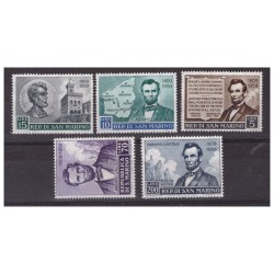 SAN MARINO 1959 - ABRAMO LINCOLN PO + PA SERIE NUOVA **