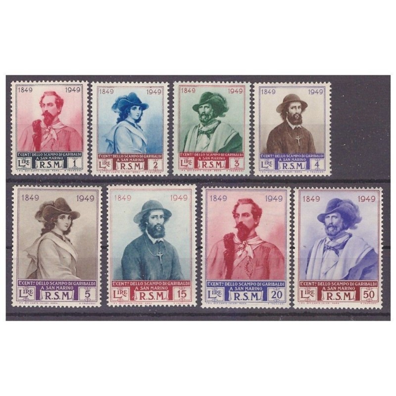 SAN MARINO 1949 - GARIBALDI SERIE NUOVA **