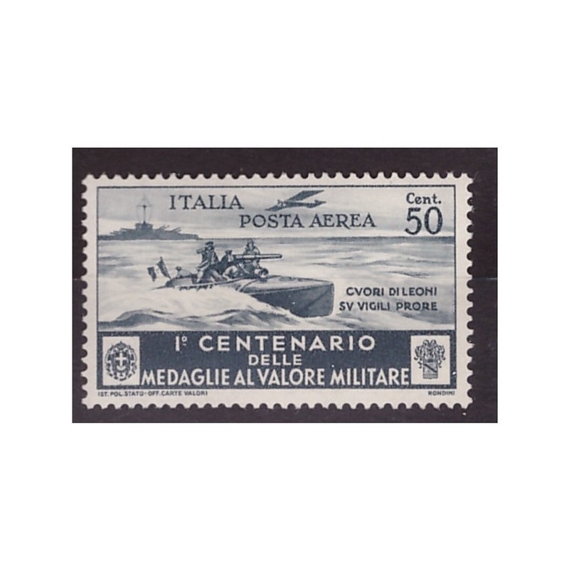 REGNO 1934 - MEDAGLIE POSTA AEREA Centesimi 50 NUOVO **