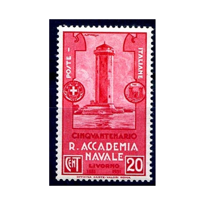 REGNO 1931 - ACCADEMIA NAVALE  Cent. 20 NUOVO **