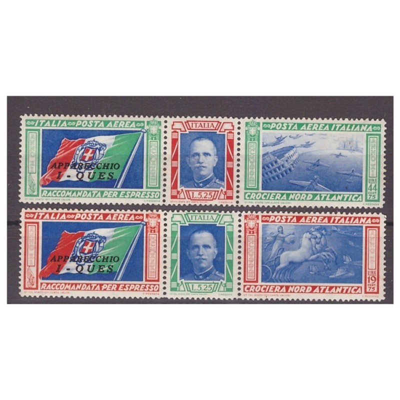 REGNO 1933 -  CROCIERA NORD ATLANTICA - TRITTICI  QUES -    NUOVI **