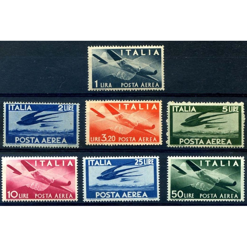 ITALIA 1945/6 Posta Aerea Democratica ruota Serie nuova **