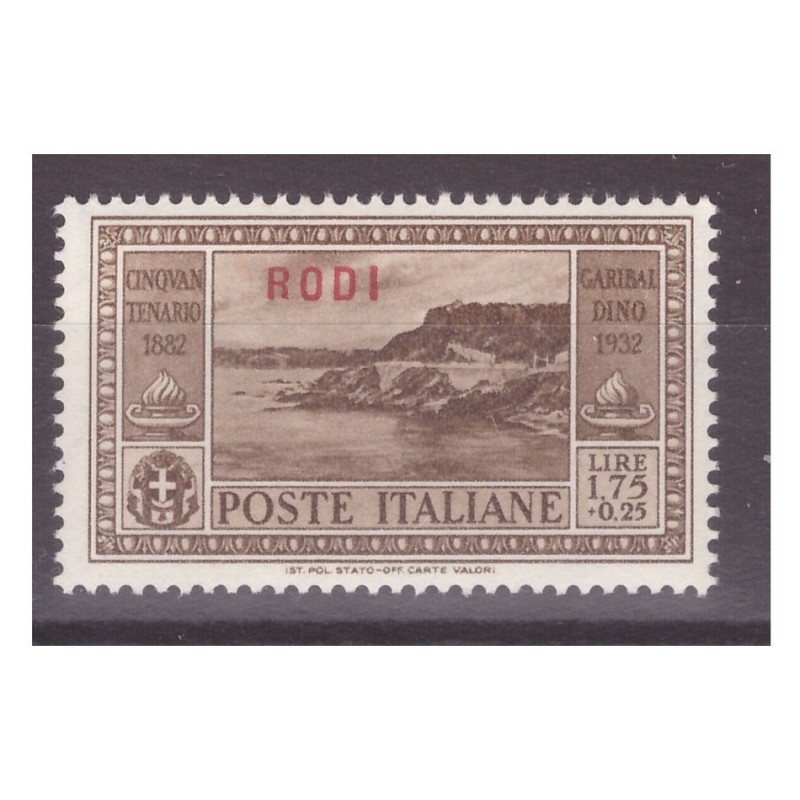 EGEO 1932 RODI - GARIBALDI LIRE 1,75 NUOVO **