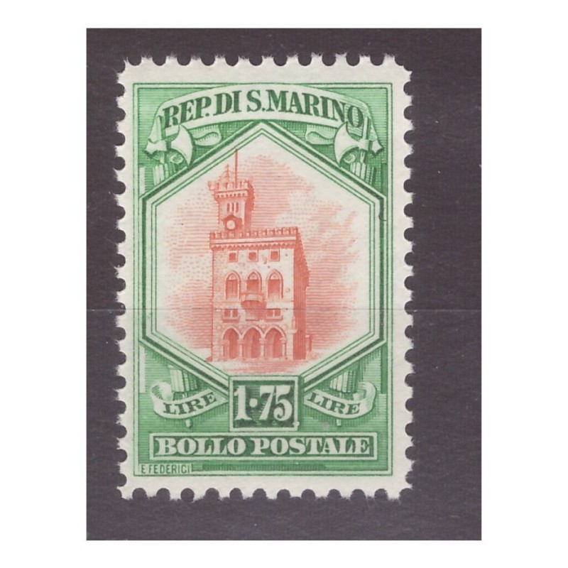 SAN MARINO 1929 - VEDUTA LIRE 1,75 NUOVO **