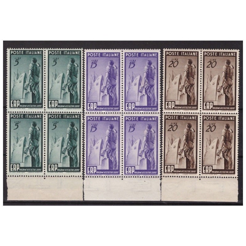 ITALIA 1949 - ERP QUARTINA NUOVA **
