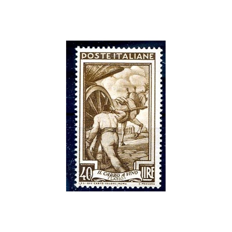 ITALIA 1950 - ITALIA AL LAVORO Lire 40 NUOVO **