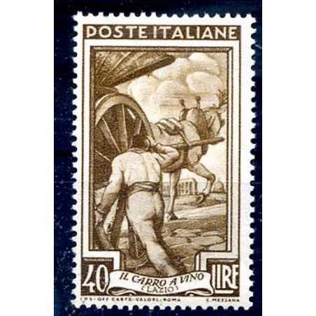 ITALIA 1950 - ITALIA AL LAVORO Lire 40 NUOVO **