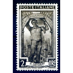 ITALIA 1950 - ITALIA AL LAVORO Lire 2   NUOVO **