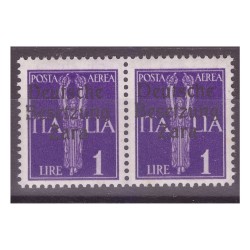 ZARA 1943 POSTA AEREA - LIRE 1 - COPPIA DUE TIPI NUOVO **