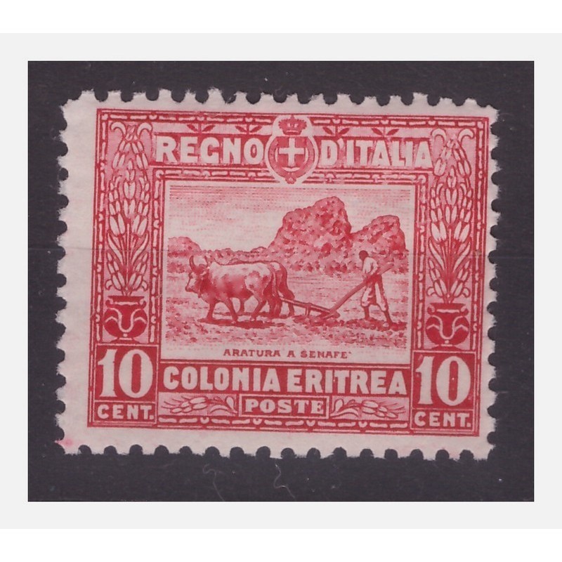ERITREA  1928  -  SOGGETTI AFRICANI   -  CENTESIMI 10  -   NUOVO **