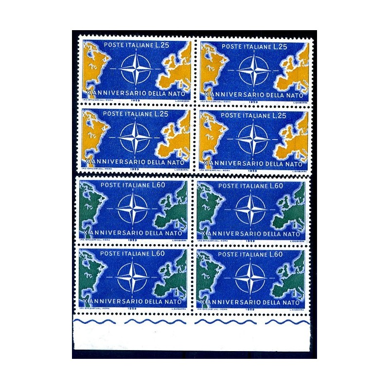 ITALIA 1959 - NATO SERIE  NUOVA  QUARTINA **