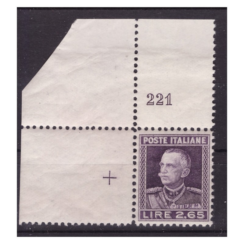 REGNO 1927  -  PARMEGGIANI   LIRE  2,65    NUOVO  ** NUMERO DI TAVOLA