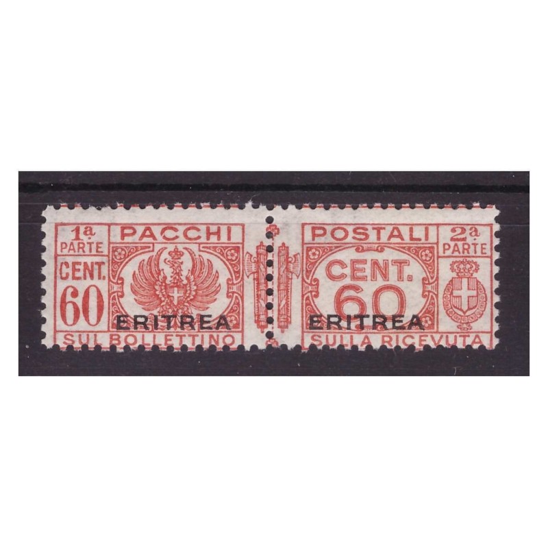ERITREA  1927 -  PACCHI POSTALI   CENTESIMI 60    NUOVO **
