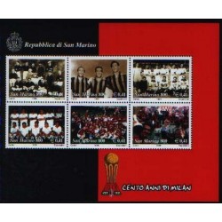 SAN MARINO 1999 foglietto Calcio MILAN   nuovo **
