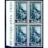 ITALIA 1950 - LAVORO Lire  65  QUARTINA NUOVA **