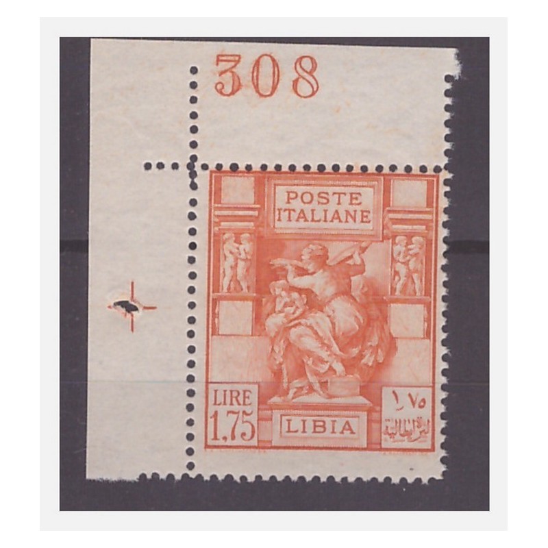 LIBIA 1931 - PITTORICA Lire 1,75 - NUMERO DI TAVOLA