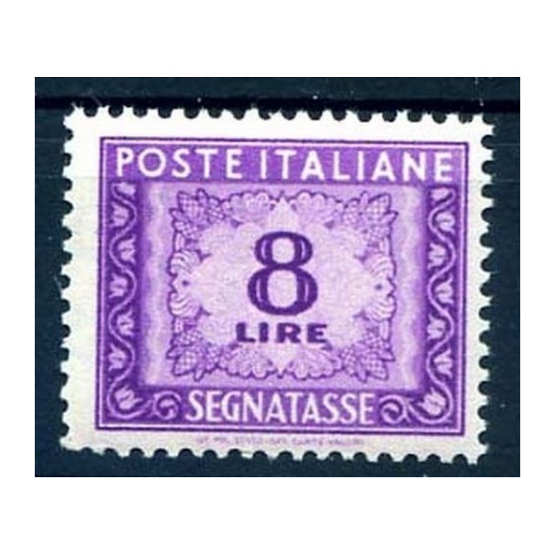 ITALIA 1947 - SEGNATASSE 8 Lire RUOTA NUOVO **