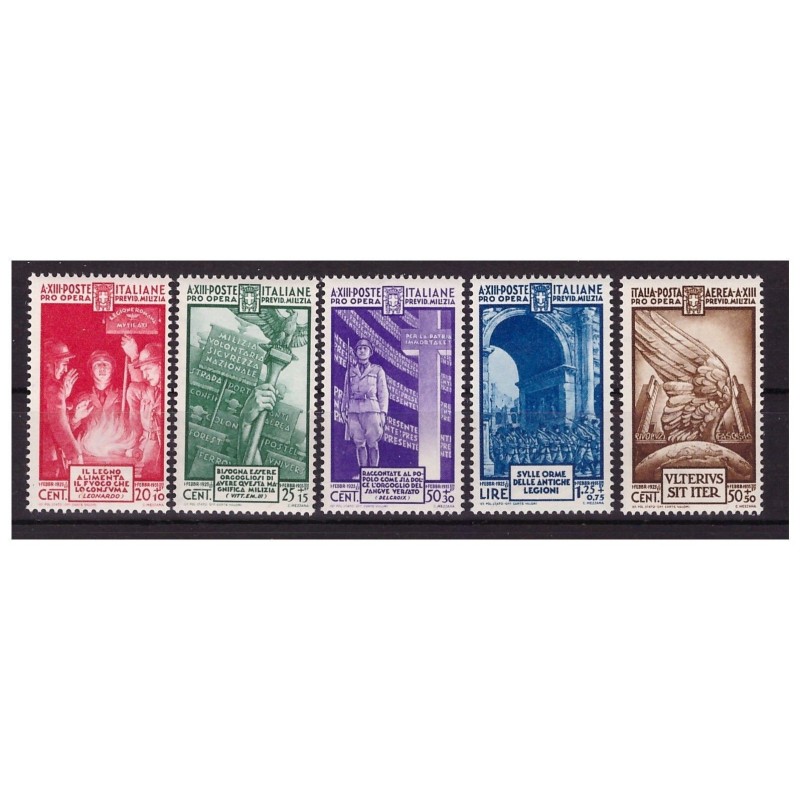 REGNO 1935  -  PRO OPERA MILIZIA  SERIE COMPLETA  NUOVI  **