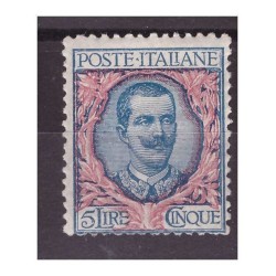 REGNO 1901 -   FLOREALE  -  LIRE  5      NUOVO *