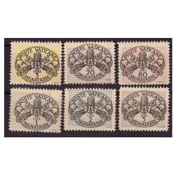 VATICANO - 1945 SEGNATASSE 7/12 serie nuova **
