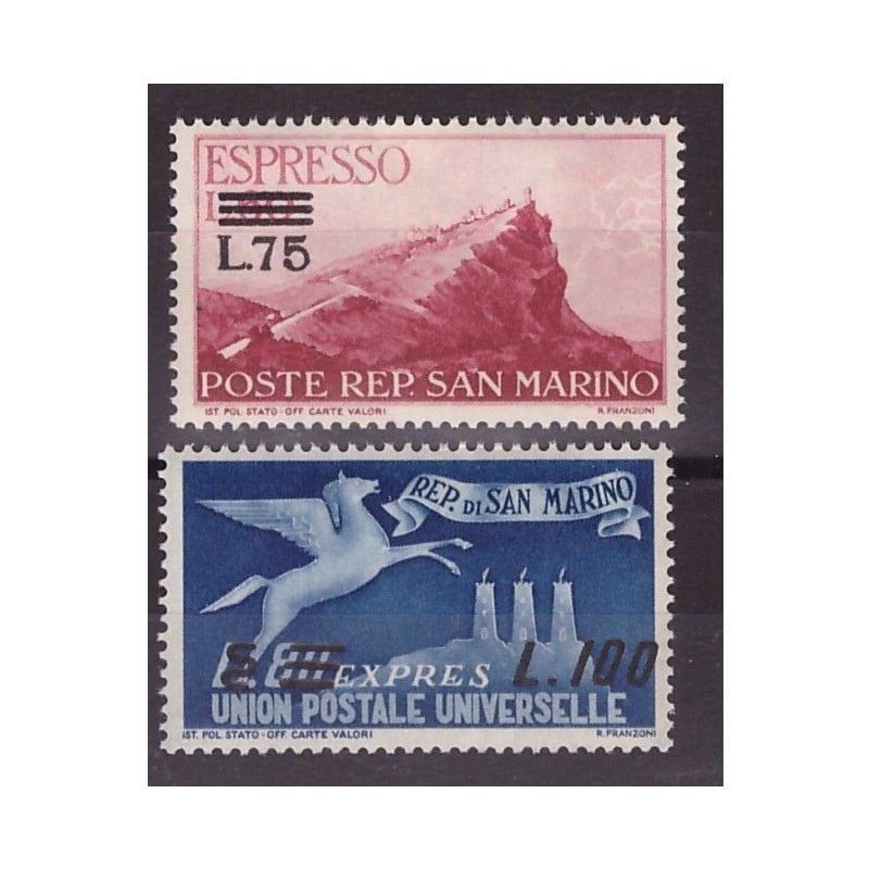 SAN MARINO 1957 - ESPRESSI SERIE NUOVA **