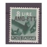 TRIESTE A - 1949 DEMOCRATICA SOPR. 1 RIGA LIRE 8 NUOVO **