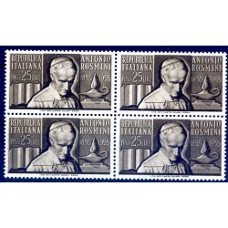 ITALIA 1955 - ROSMINI QUARTINA NUOVA **
