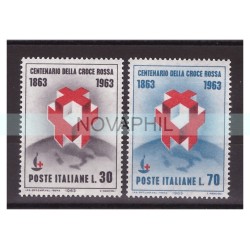 ITALIA 1963 -   CENTENARIO DELLA CROCE ROSSA   SERIE NUOVA **