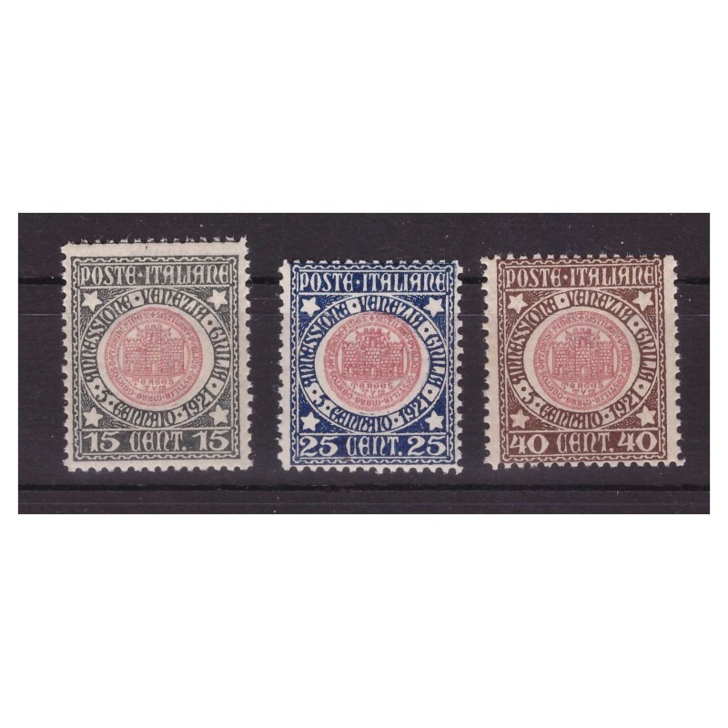 REGNO 1921 - ANNESSIONE DELLA VENEZIA GIULIA - SERIE NUOVA **